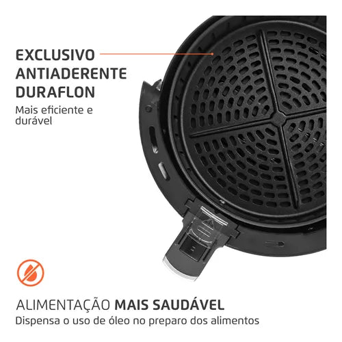 Fritadeira Sem Óleo Air Fryer 3,5L Mondial Preto/Inox (PROMO BLACK)