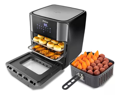 Fritadeira Elérica Air Fryer Oven Philco - 12 litros - 4 Em 1 (PROMO BLACK)