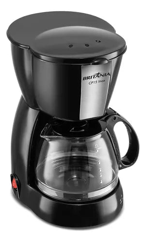 Cafeteira Britânia Cp15 Vidro Preto Com Inox 127V