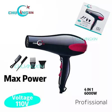 Secador De Cabelo Turbo Profissional 4 Em 1 - Max Power