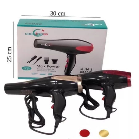 Secador De Cabelo Turbo Profissional 4 Em 1 - Max Power