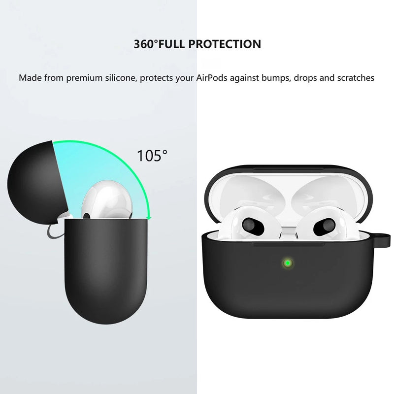 Capa/Case de Silicone Protetora - Airpods (PROMO BLACK)