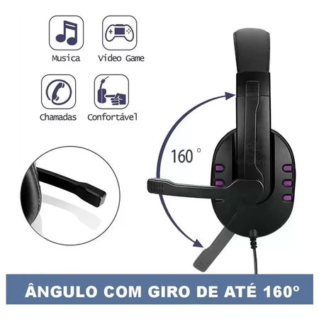 Headset Gamer Para PC, Ps4, XBOX, Computador, Celular